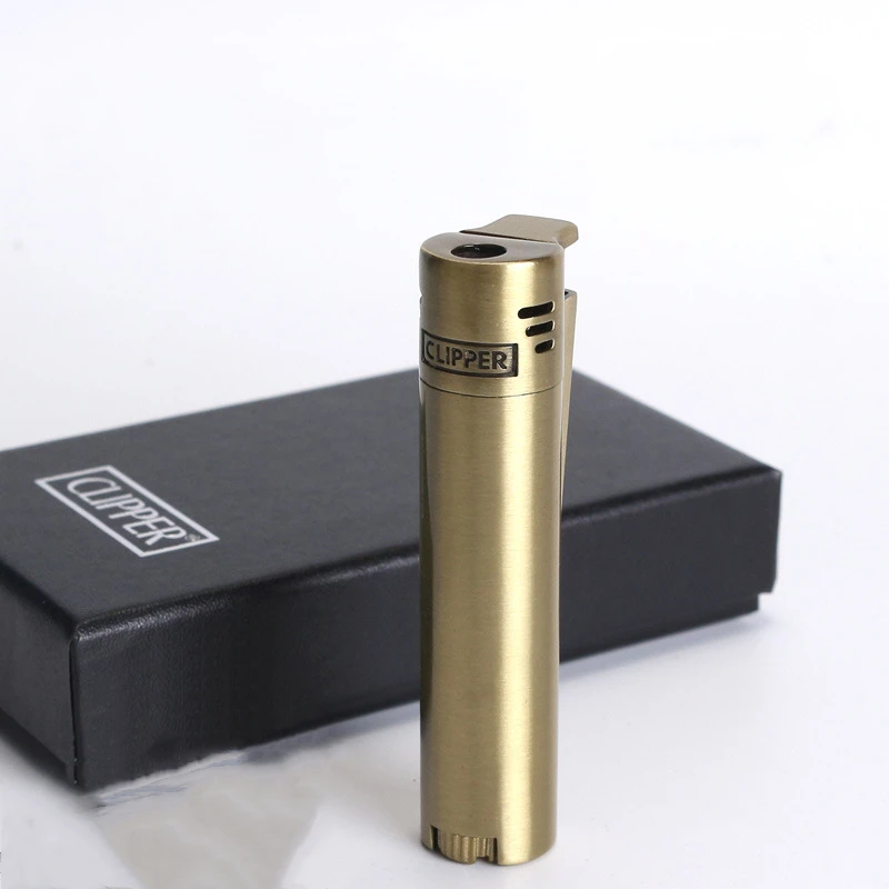 CLIPPER Lighter Original Metal Nylon Portable Butane Gas Mini Inflatable Lighter Cigarette Accessories Men Gift