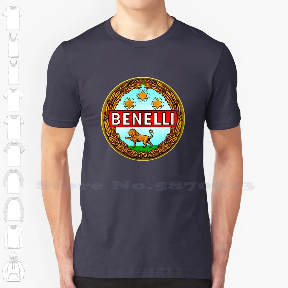 Benelli Vintage Motorcycles Italy 100% Pure Cotton T-Shirt Benelli Vintage Bike Motorcycle Club Italy Scooter Moped Collectable