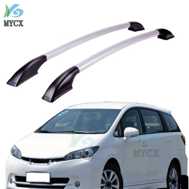 Adecuado para Toyota Wish 2009-2019 de aluminio modificado, portaequipajes especial, accesorios sin agujero, portaequipajes de aleación