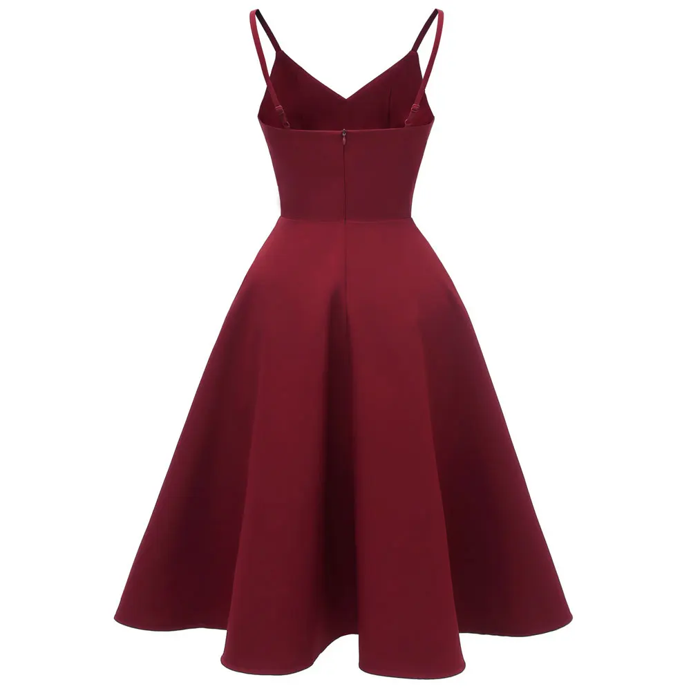 Burgundy Short Bridesmaid Dresses 2019 Wedding Guest Party Gown Spaghetti Strap Sleeveless Pleated vestido madrinha