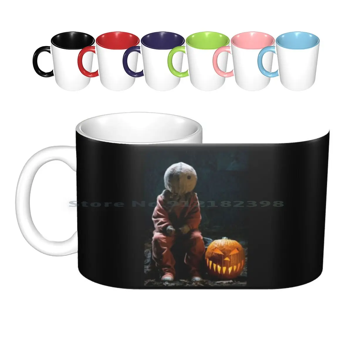 Sam Trick R Treat Ceramic Mugs Coffee Cups Milk Tea Mug Sam Trick R Treat Halloween Horror Pumpkin Pumpkins Jack O Lantern Jack