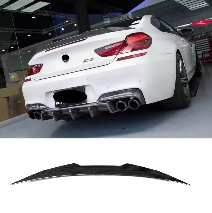 

Dry Carbon Fiber Rear Spoiler Rear Trunk Spoiler Boot Wings Fit For BMW 6 Series F06 F12 F13 M6 4 Door 2012-2016