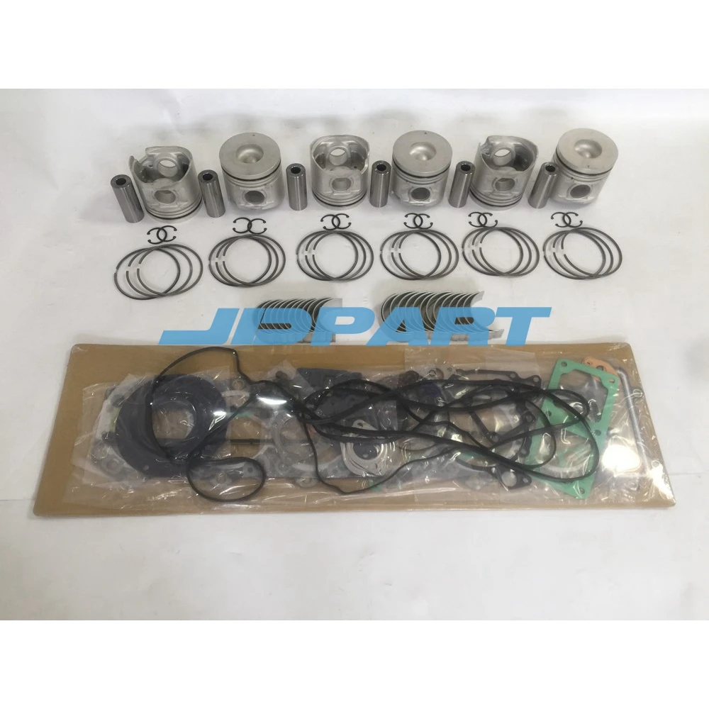 

6D16 piston with rings STD full gasket kit bearings For 6D16 engine