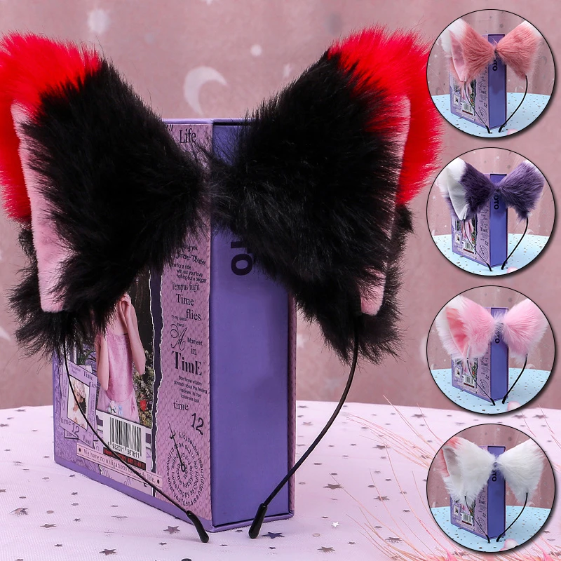 

1PC Cat Fox Fur Ear Hair Headwear Hoops Night Party Club Cosplay Hairband Costume Headband Hair Jewelry Party Supplies