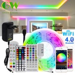 RGB LED Strip 5050 2835 Flexible LED Tape Bluetooth Neon Ribbon Waterproof 5m 10m 20m WIFI LED Strip Light RGB DC12V APP Control