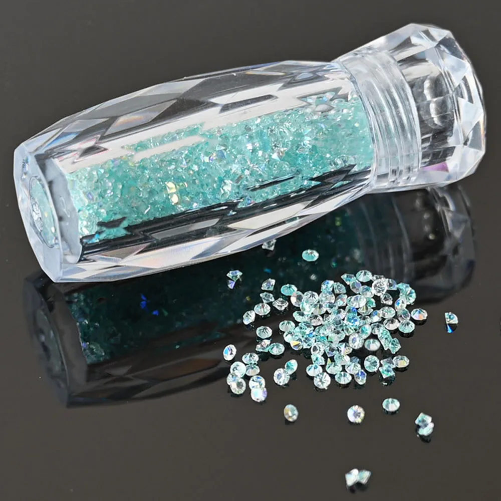 1 Bottle Glass AB Crystal Micro Nail Rhinestones DIY Beauty Tiny Rhinestones 3D Gems For Nail Decorations DIY Charms Caviar Bead