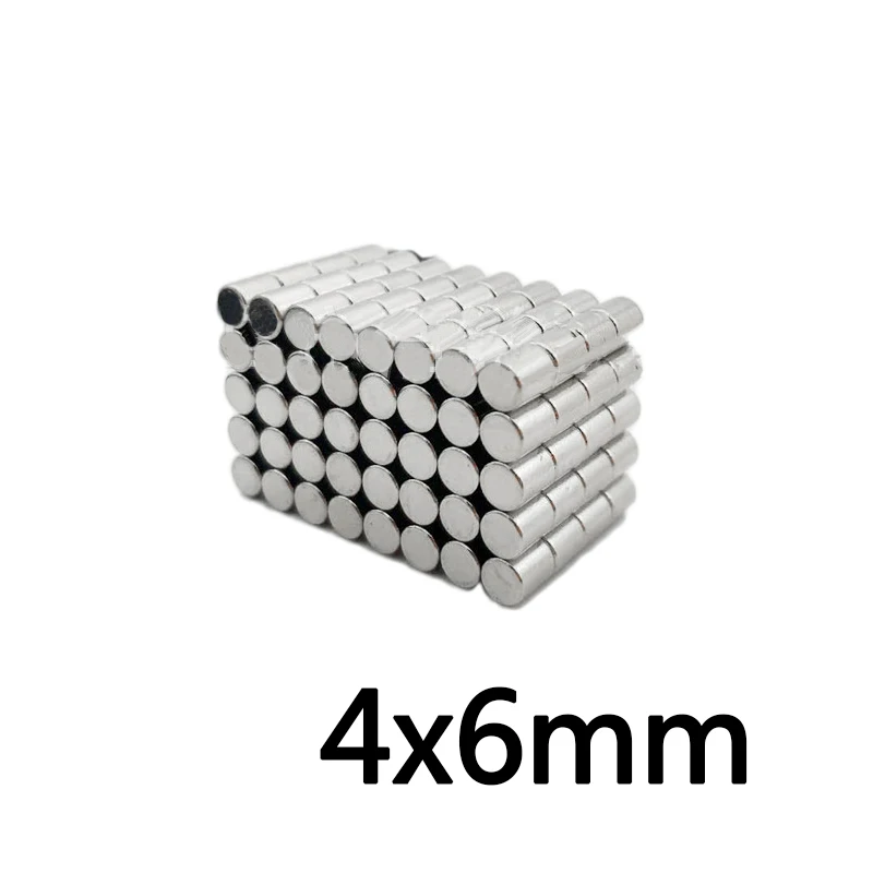 20/50/100pcs 4x6 mm Search Minor Diameter Magnet 4mmX6mm Bulk Small Round Magnets 4x6mm Neodymium Disc Magnets 4*6 mm