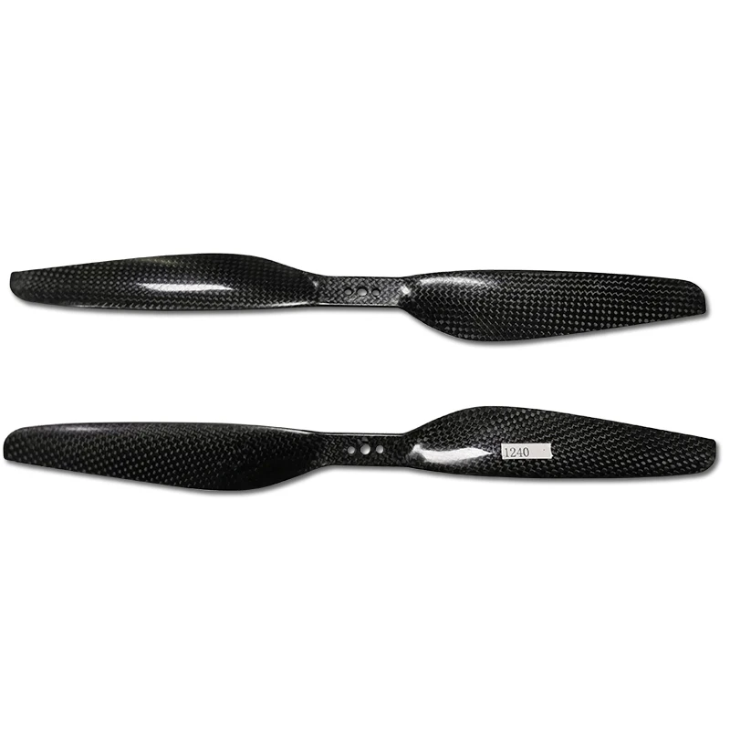 2 Pairs 3K 1240 Carbon Fiber Propellers 12-Inch Prop CW Propeller CCW Propeller For 650  680 690 Quadcopter FPV