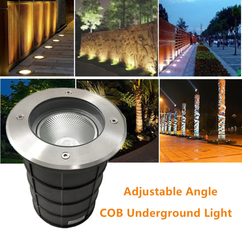 

Adjustable Angle COB Underground Light 10W 20W 30W LED Outdoor Ground Garden Path Floor Buried Yard AC85-265V