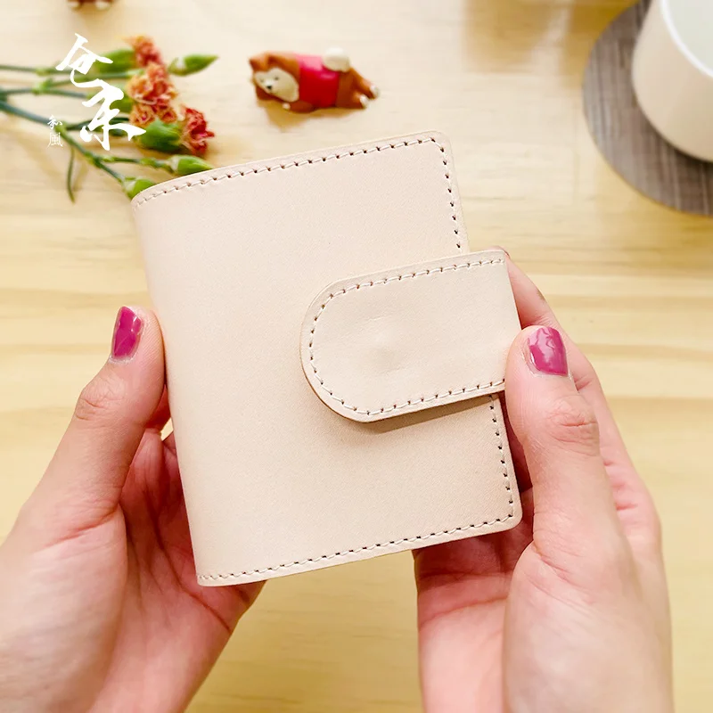 A8 Size First Layer Of Vegetable Tanned Leather Mini Loose Leaf Leather  Notepad Cute Pocket Hand Account  Notebook