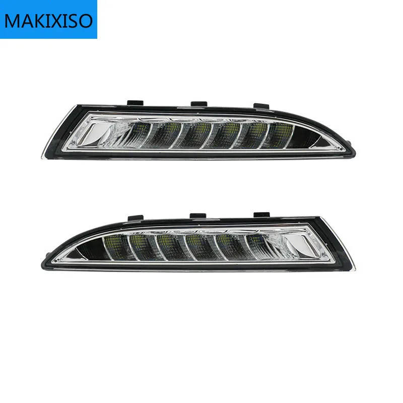 For VW Scirocco 2008-2013 Car Front LED side marker Lamp Amber Turn Signal Lights and White DRL Daytime Running Lights image 3