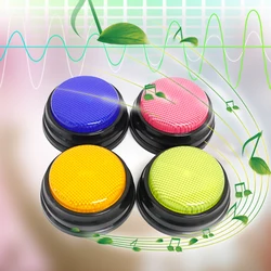 4 colors/set Recordable Talking Button with Led Function Party Game Answer Buzzers Learning Taking Pets Kids Interactive Toys