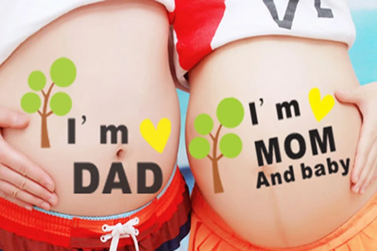 Kawaii self-made สําหรับหญิงตั้งครรภ์ Therapy Maternity Photo props การตั้งครรภ์ภาพ Belly ภาพวาดสติกเกอร์ภาพ