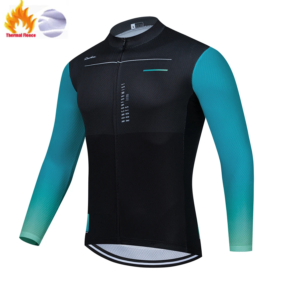 Mannen Winterjassen 2025 Team Raudax Winter Fietsen Kleding MTB Lange Mouw Wielertruien Ropa Ciclismo Triathlon Fietsen Kits