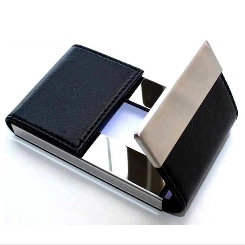 Custom Lettering Big Capacity Travel Card Wallet Men Women Credit ID Card Holder Business Card Case Metal Wallet Cardholder