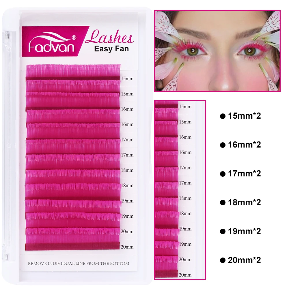 Pink Easy Fan Lashes Bloom Eyelash Extension Austomatic Flowering Fast Fan Self-Making Fans Volume Lashes soft makeup eyelash