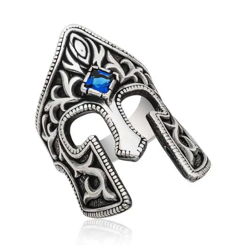 Silver Gladiator Men's Ring - 925 Sterling Men's Jewelry Wedding Birthday Gift - Box - Men - Fashion - Botiva - Size - Turkish - Patterned Embroidery