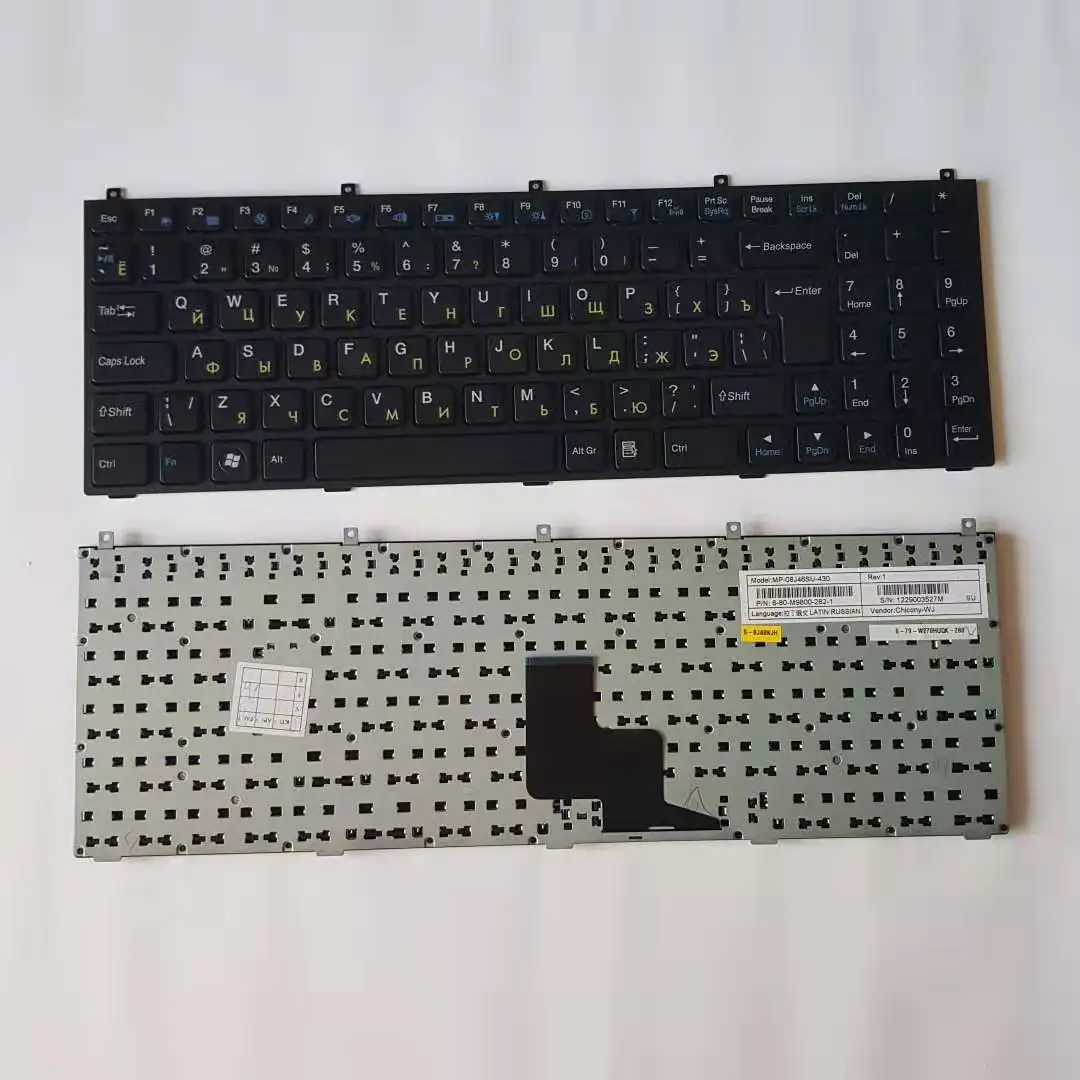 LatinRussian Keyboard for Clevo W76 W760 W762 W765 P150 P150HM P170HM P151EM W150 W150HRM W150ER W170ER E713X M980NU M98NU W765T