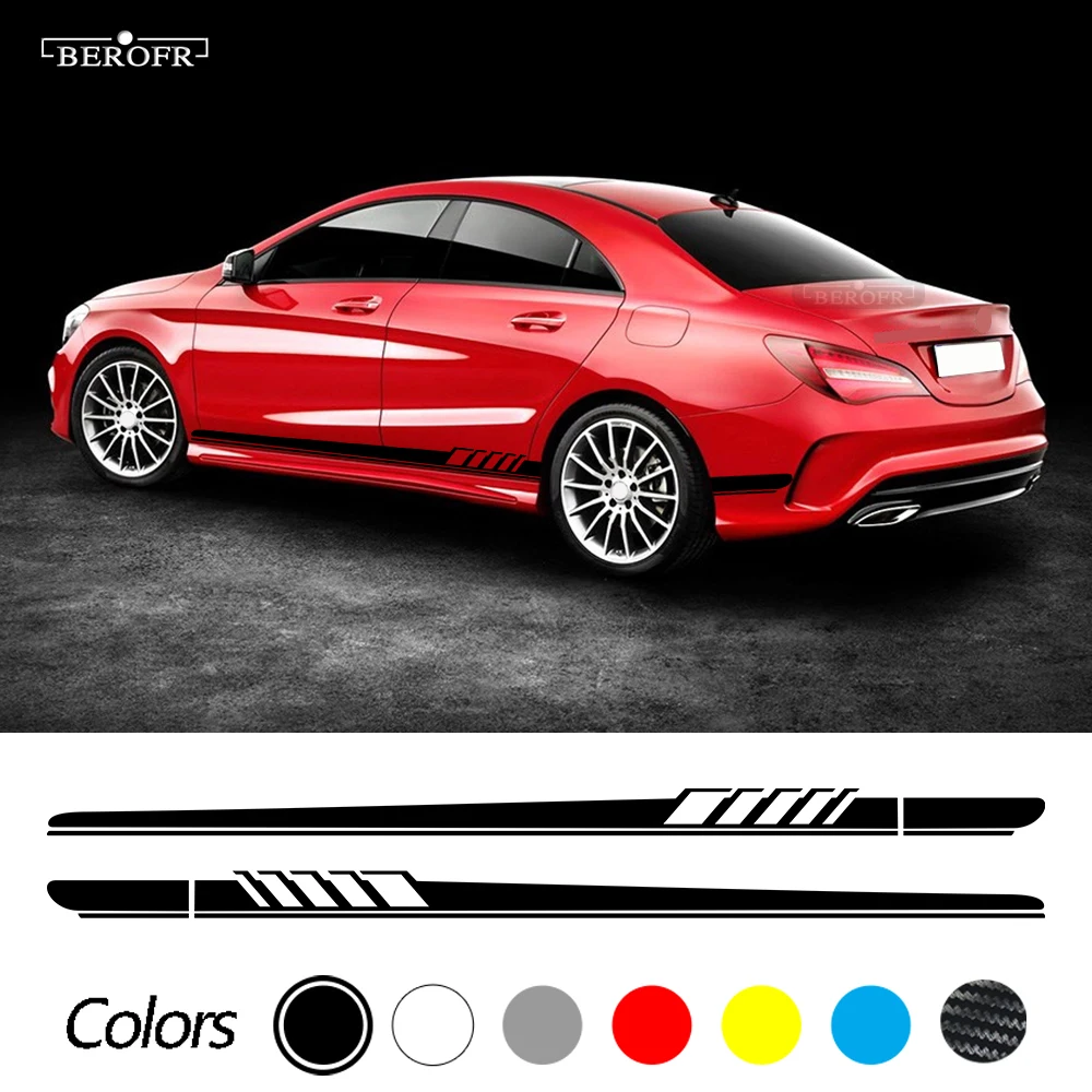 Car Sticker Side Door Skirt Stripe Edition 1 Decal For Mercedes Benz CLA Class CLA45 CLA35 AMG W117 C117 X117 C118 X118 250 300