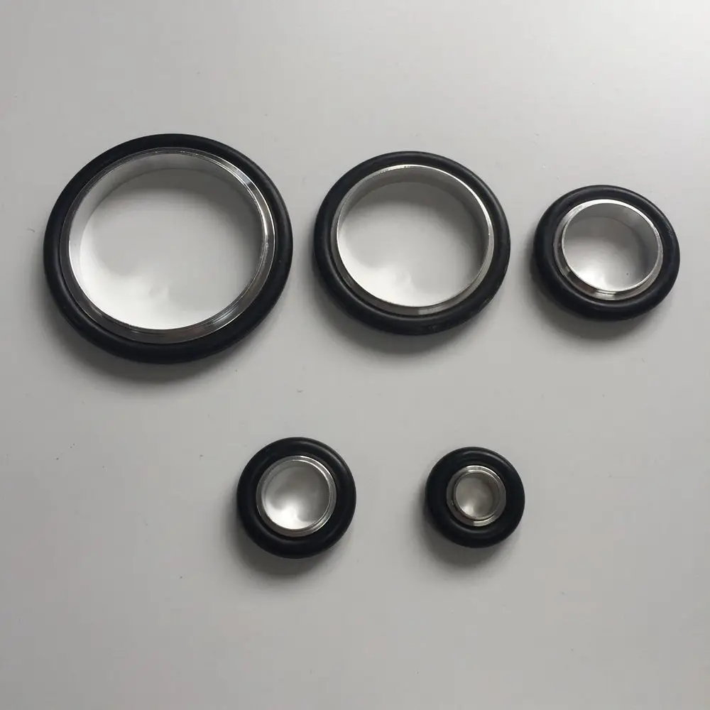 5 sztuk KF10 16 25 40 50 pierścień centrujący aluminiowa uszczelka gumowa pompa próżniowa kołnierz montażowy część