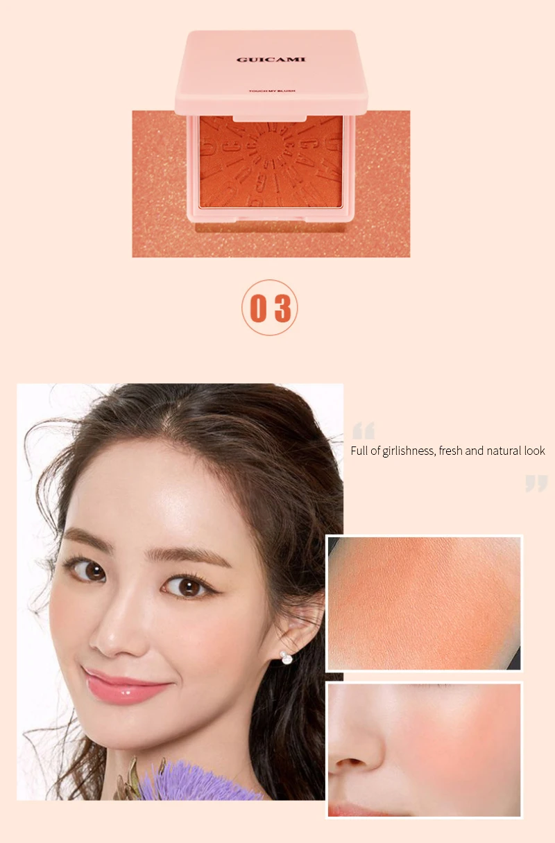 Peach Blush Palette Pearly Face Imagic Focallure Novo Make Up Beauty Glazed Miss Rose Maquillaje Coreano Makeup Colorete Blusher