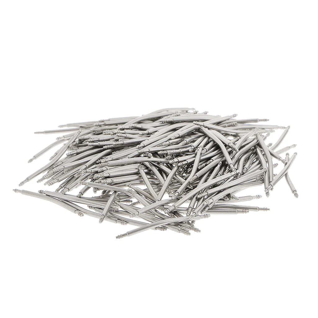 200pcs Stainless Steel Curved Spring Bar Pins Link for Watch Band 24mm