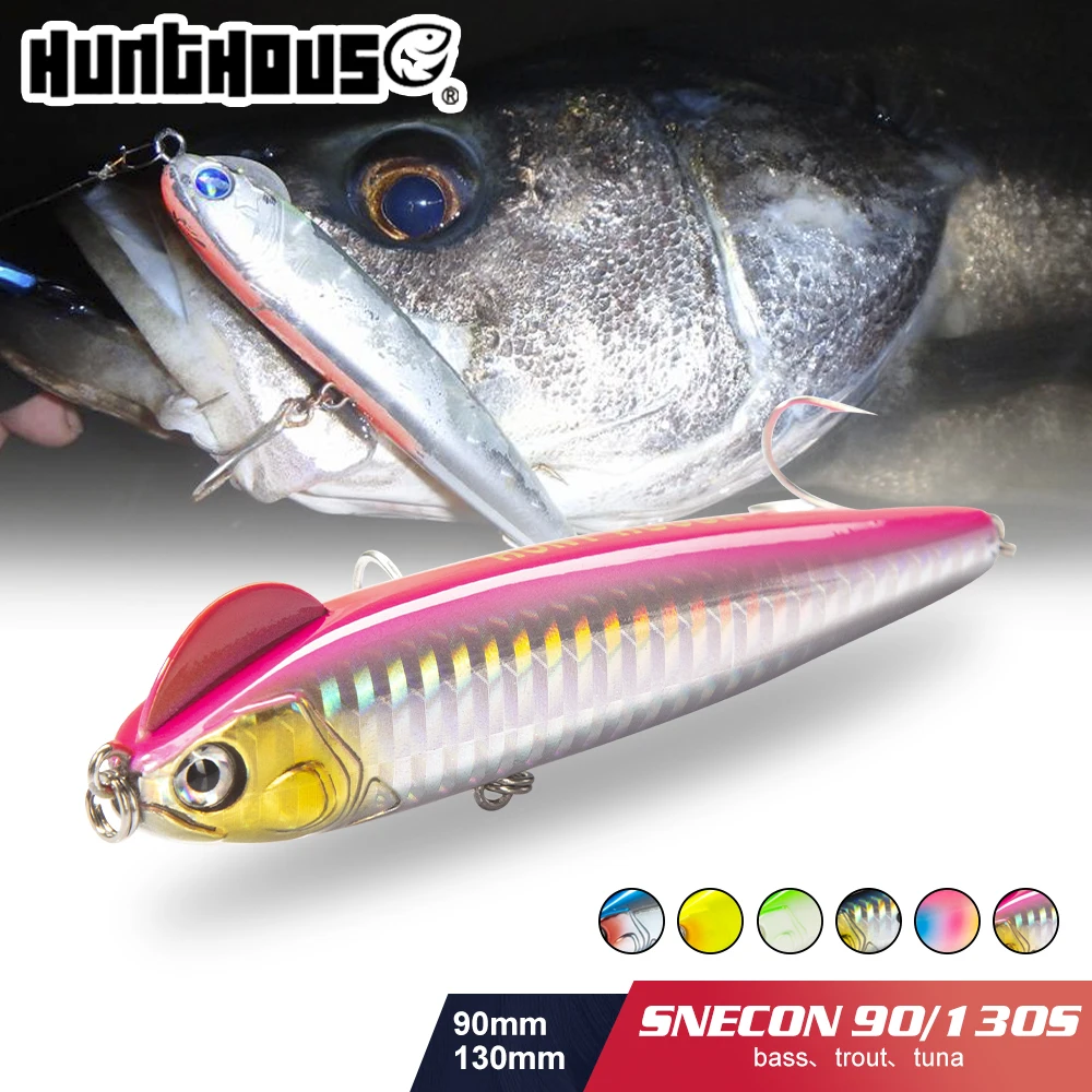 

Hunthouse Fishing Slow Sinking Pencil Lure Stickbait 90mm/14.8g 130mm/26g Seawater Seabass Hard Bait For Blue Tackle Perch