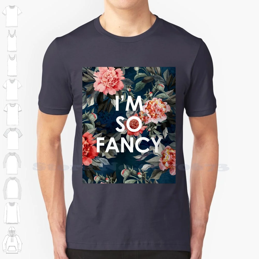 I'M So Fancy Inspired Watercolor Blush Peonies Art Print 100% Cotton T-Shirt Watercolor Blush Peonies Im So Fancy Pop Celebrity