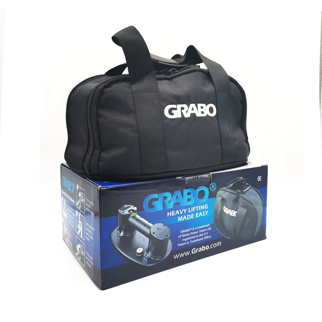 Grabo Two Battery Electric and Two sealing rings Vacuum Suction Cup Lifter Heavy Duty Portable Wood Glass Tiles Carry Lifter