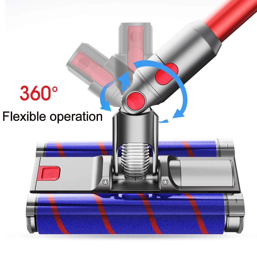 Điện 2 Con Lăn Chổi Đầu Cho Dyson V8 V7 V10 V11 Phụ Kiện Hút Thay Thế Phần Brushs Có Đèn LED ánh Sáng