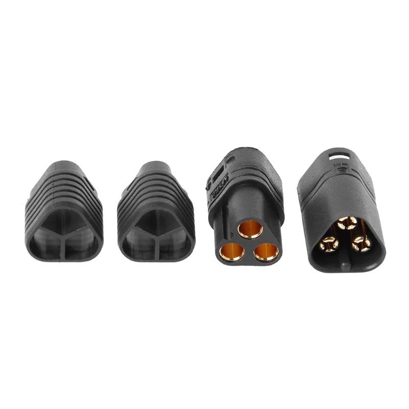 900c 1 par mt60 3.5mm 3 plugues de conector macho e fêmea para rc esc para motor