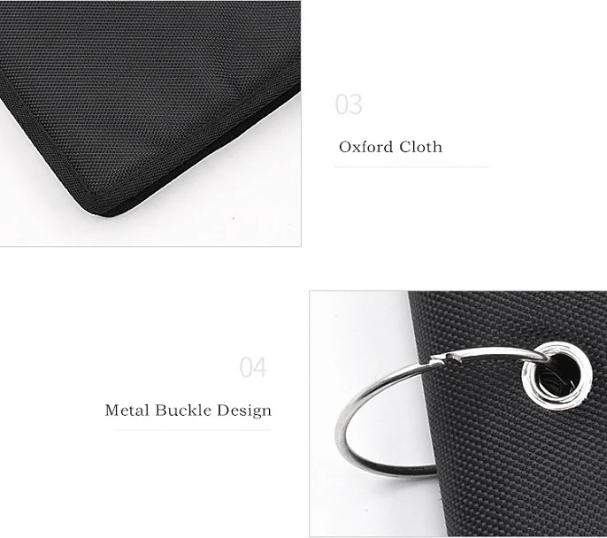 Embroidery Patch Collection Display Book with Detachable Metal Buckle PVC Armband Finishing Storage Hanging Bag for Posters