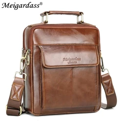 MEIGARDASS-Bolsos de hombro de cuero genuino para hombre, bandoleras masculinas de estilo informal, de negocios, tipo bandolera, 2020