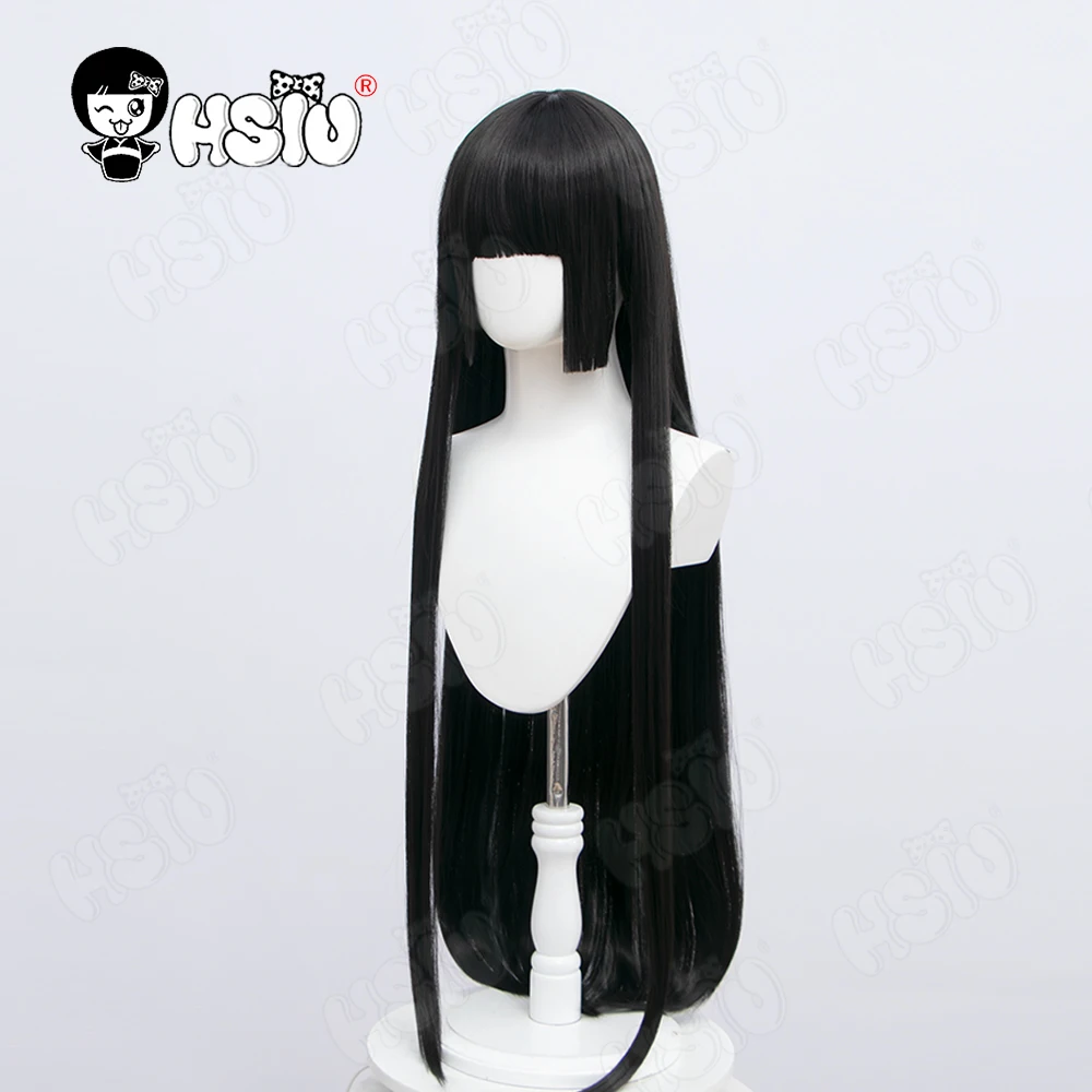 Enma Ai Cosplay Wig Anime Hell Girl Cosplay Wig HSIU Black long hair+Free wig Cap Halloween party  Hell Girl Wig - Image 5