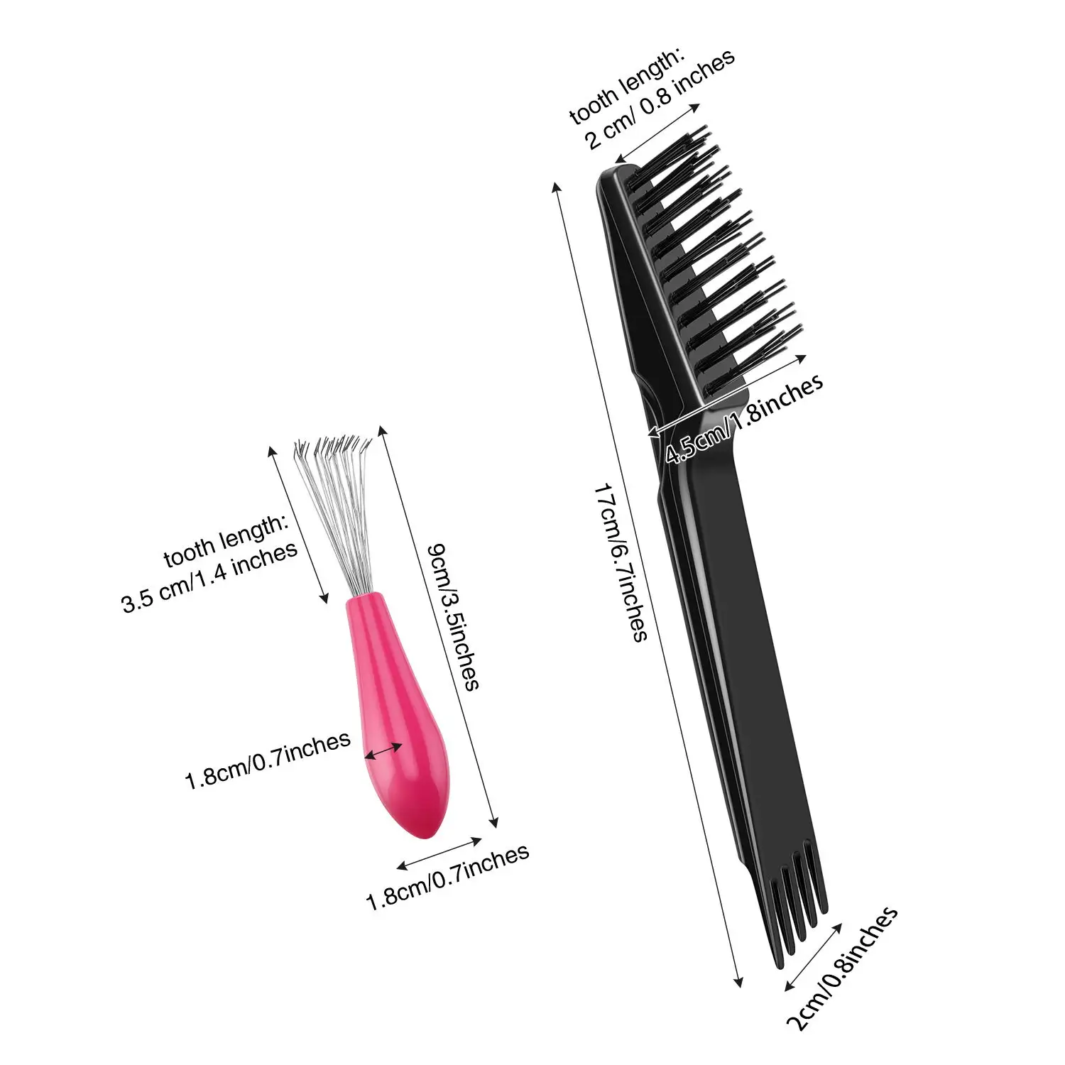 Peigne nettoyeur de brosse à cheveux, mini nettoyeur de brosse à cheveux, dissolvant pour remodeler la poussière de cheveux, usage domestique et en salon, 2 paquets