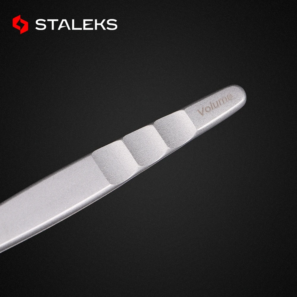 STALEKS PRO TE-41-3 Wave Pattern Embossing Tweezers Grafting Eyelashes Blooming ESD High Precise Hyper Fine AISI