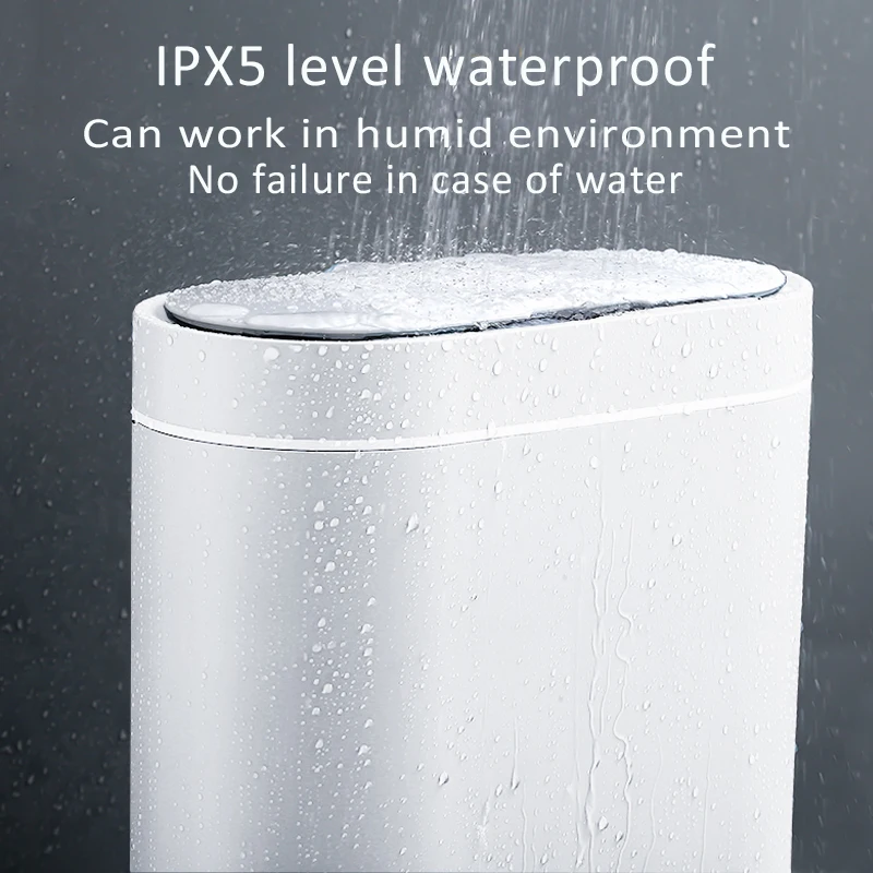 Imagem -02 - Lixeira Cozinha Lixeira Banheiro Lixeira Inteligente Lixeira Automatica Sensor Inteligente da Lixeira Xiagráfico Caixa de Lixo Eletrônica Automática para Banheiro à Prova Dágua Costura Estreita