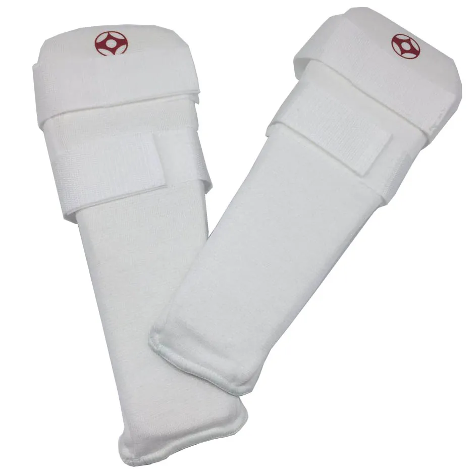 高品質のkyokshinkaiバックルすねステップフットガードコットンキックボクシングトレーニングkyokushin Foot Protection