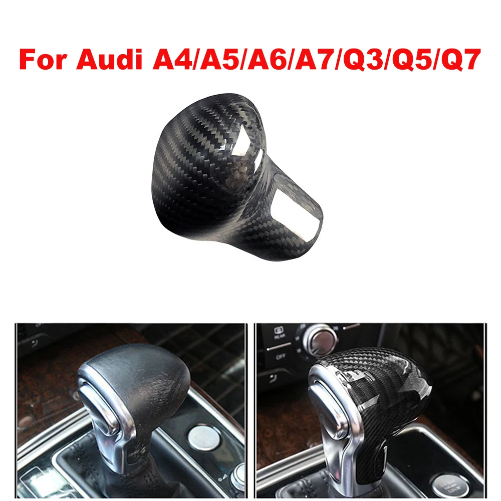 New Carbon Fiber Shift Knob Head Cover for Audi Old Models A4/A5/A6/A7/Q3/Q5/Q7 Gear Shifter Lever Stick