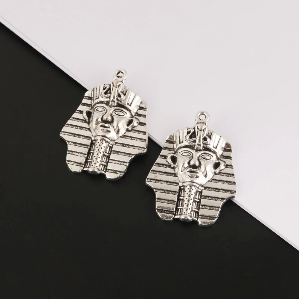 5pcs Charms Ganesha Elephant Ancient Egyptian Buddha Silver Color Pendants For DIY Handmade Jewelry Making Accessorie