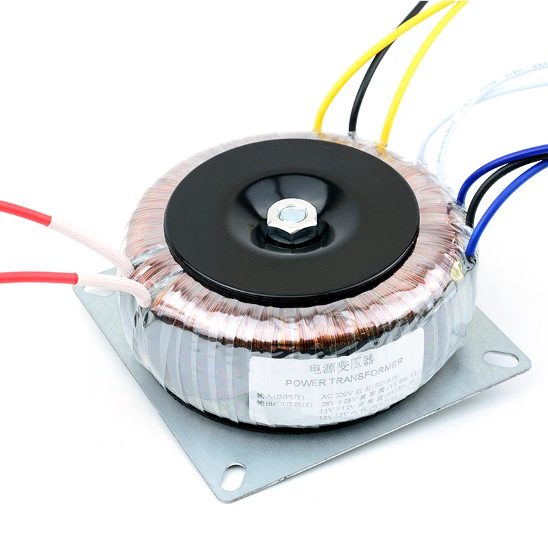 Тороидальные трансформаторы UNISIAN, 200 Вт, 110 В переменного тока/В, двойные, 28 в, двойные, 12 В, одиночные, 12 В, адаптер питания, стандартный Кольцевой трансформатор усилителя