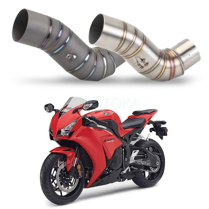 Motorcycle Modified Exhaust Pipe System CBR1000 2008-2015 Middle Link Pipe Down Side Fit For Universal 60mm Moto Exhaust Muffler