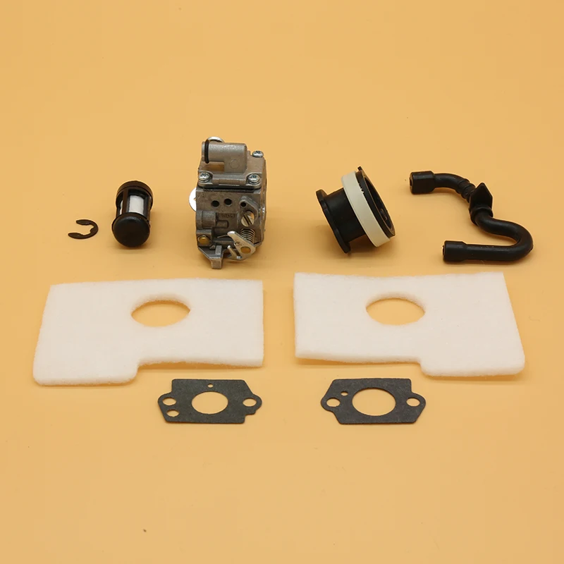 คาร์บูเรเตอร์กรองอากาศ Manifold ชุด Fit สำหรับ Zama Carb STIHL MS 180 170 MS180 MS170 018 017เลื่อยแก๊สอะไหล่