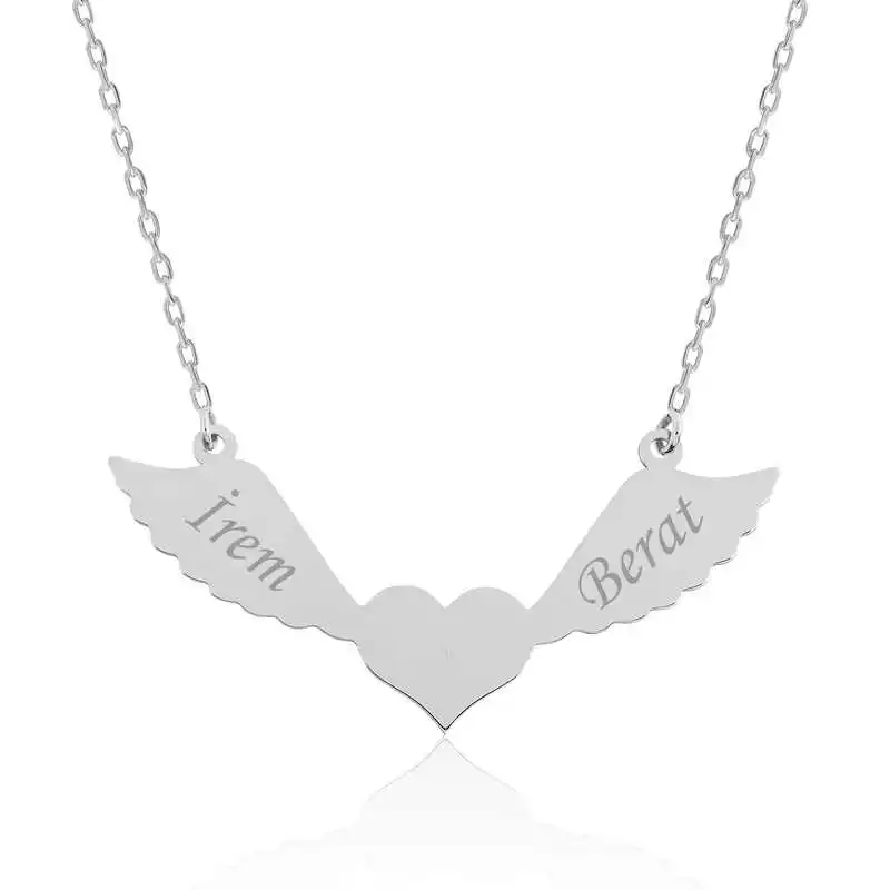 Silver Leaf Heart Is Lady Necklace 925 Sterling Women Fine Jewelry Wedding Party Birthday Gift - Box - Pendant - Chain Choker - Female - Ladies - Fashion