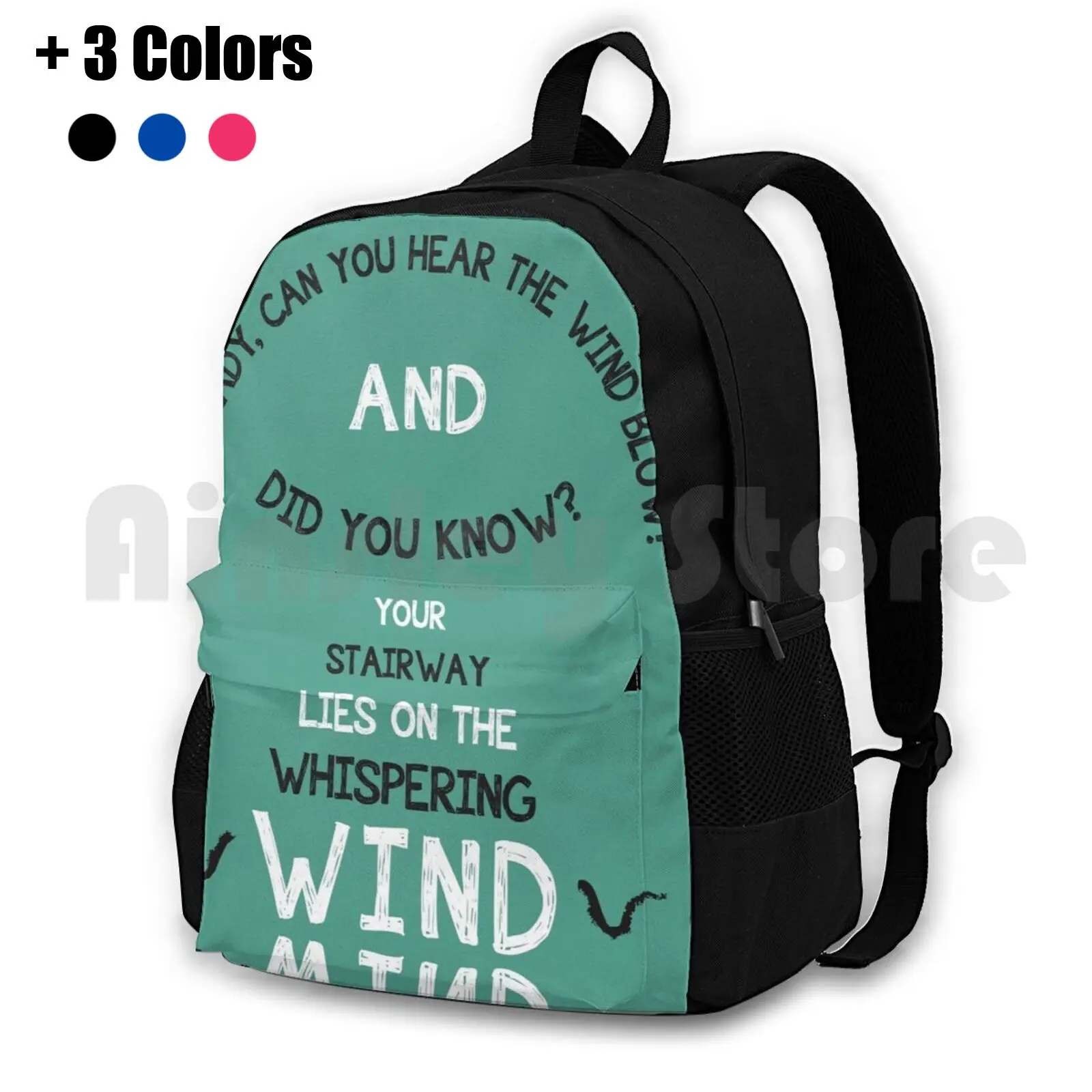 Stairway To Heaven. Outdoor Hiking Backpack Riding Climbing Sports Bag Stairway Heaven Led Lyrics Quote Music