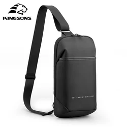 Kingsons Anti-theft Crossbody torby mężczyźni wodoodporna torba na klatkę piersiową krótka wycieczka Messenger worek torba na ramię chłopiec dorywczo Walking Bagpack