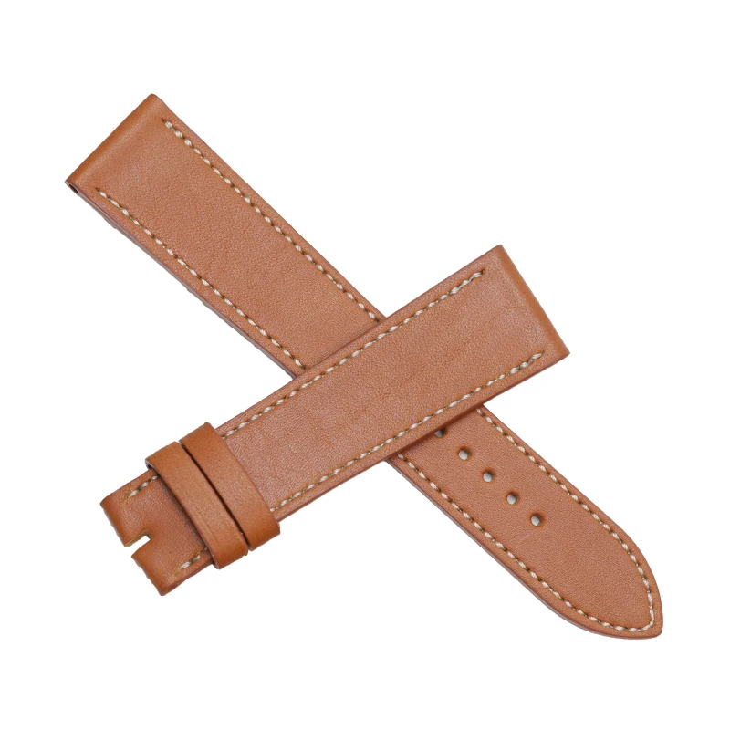 SAUPPO Suitable for Hermes HH1.201.130 028104 020997 036793 17mm 20mm Calf Skin Leather Smooth Grain Watch Band Strap