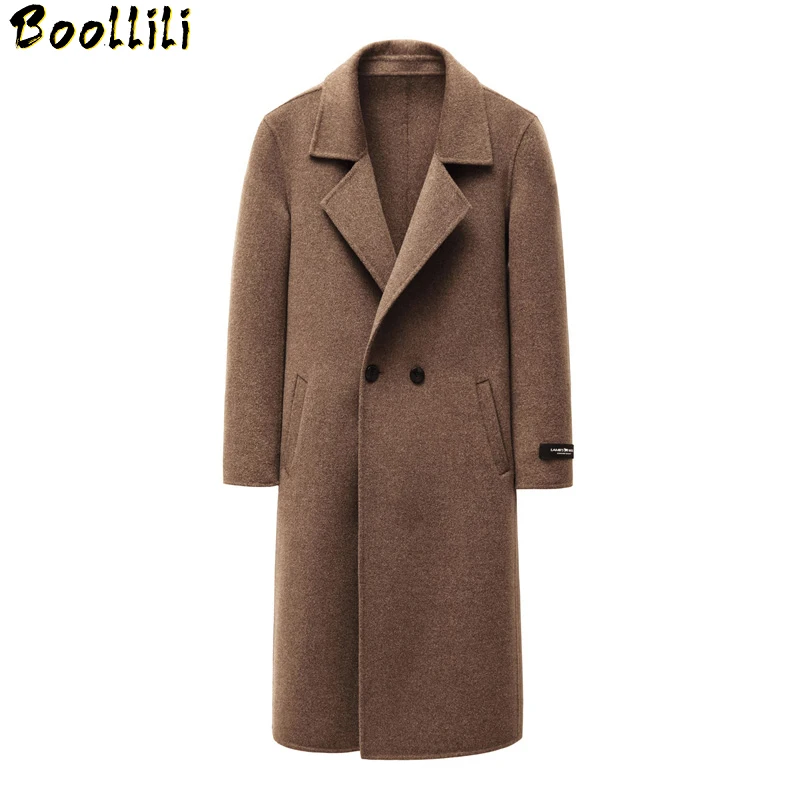 

Handmade Double-faced Boollili Woolen Coat Autumn Winter Jacket Men 100% Wool Coat Mens Jackets and Coats