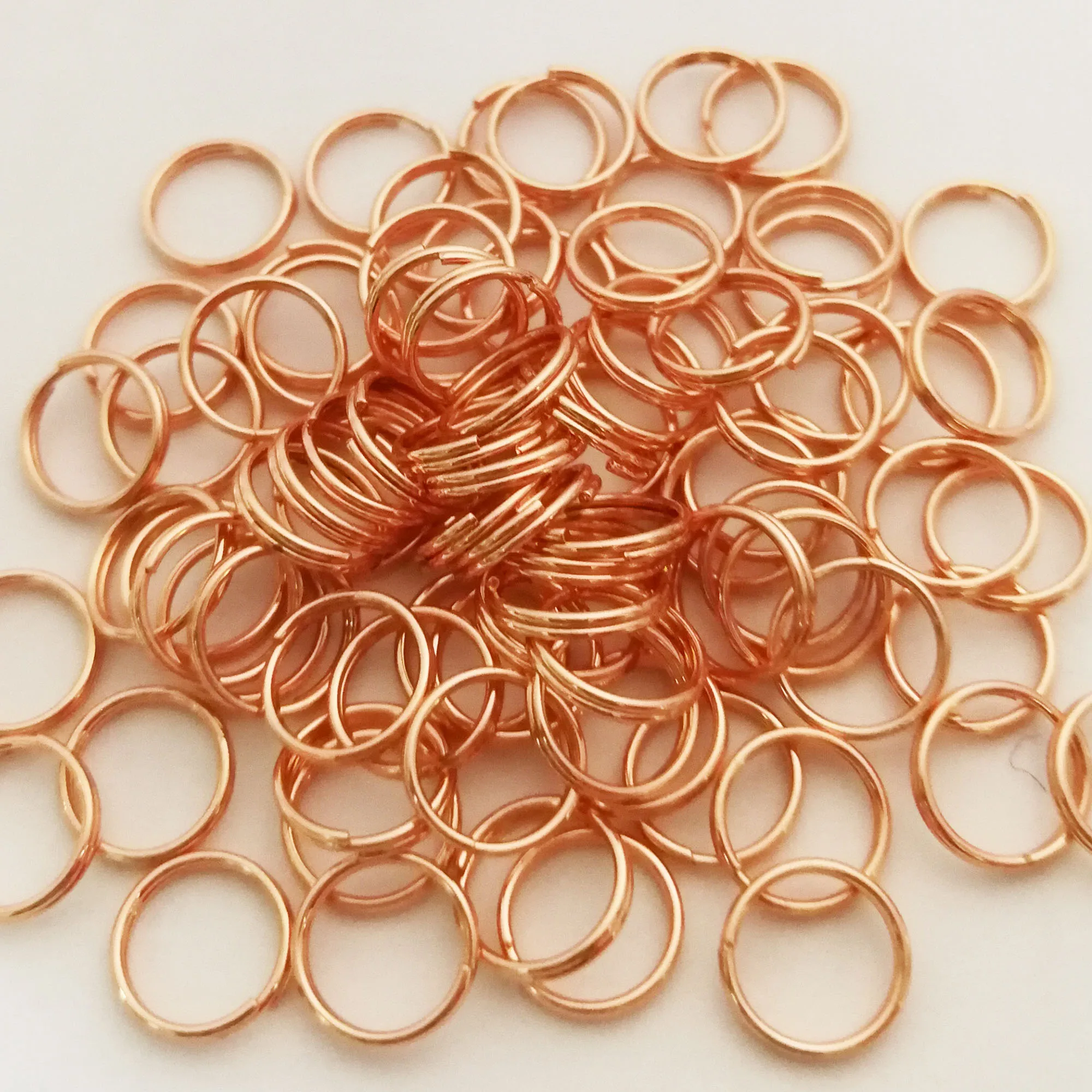 300-500 pcs Rose Gold split jump rings,Split Key Rings,leather key chain Key Rings,key chains key fob,o rings-8mm