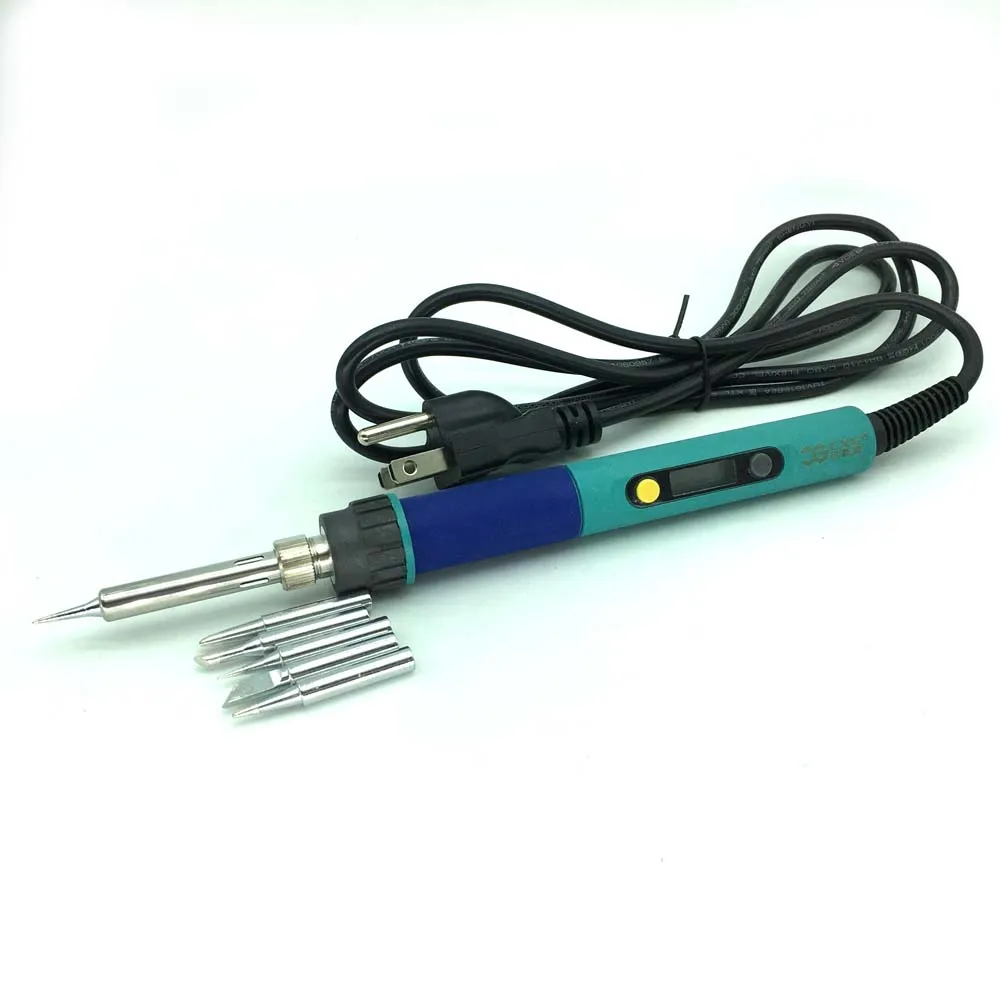 Fer à souder électrique professionnel à température constante, outil de soudage numérique à LED 936d, 110V 60W, 5 embouts